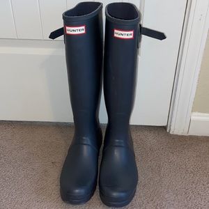 Hunter gray tall rain boots